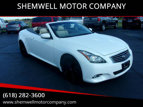 2013 Infiniti G37 Convertible for sale at SHEMWELL MOTOR COMPANY in Red Bud IL