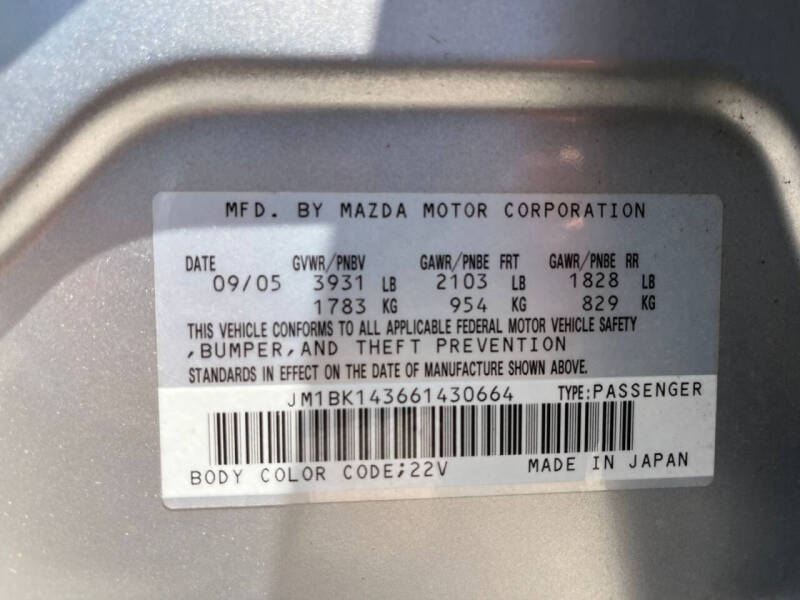 2006 Mazda MAZDA3 s