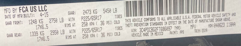 2015 Dodge Journey SXT