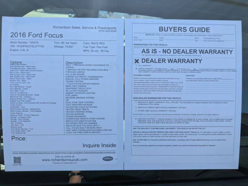 2016 Ford Focus SE