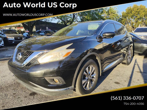 2016 Nissan Murano for sale at Auto World US Corp in Plantation FL