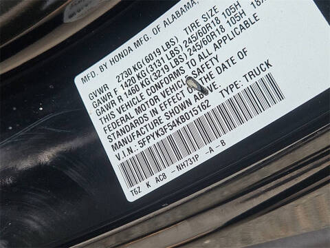 2019 Honda Ridgeline RTL