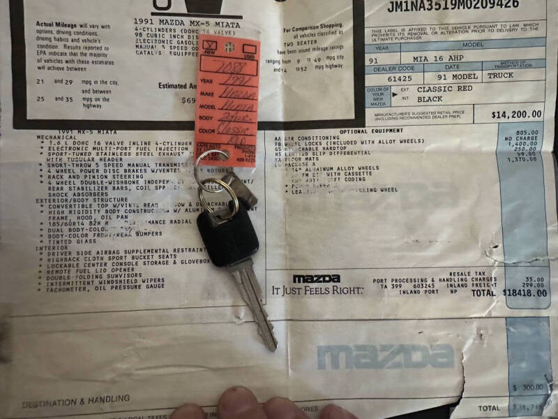 1991 Mazda MX-5 Miata