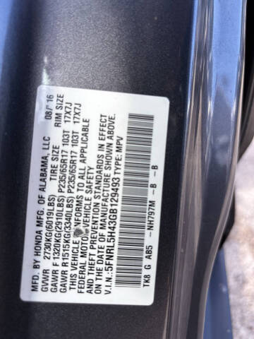 2016 Honda Odyssey EX