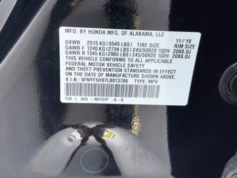 2020 Honda Pilot Touring