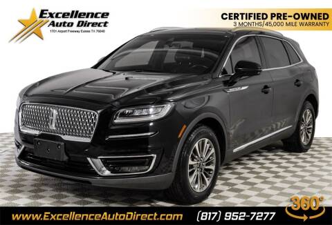 2019 Lincoln Nautilus for sale at Excellence Auto Direct in Euless TX