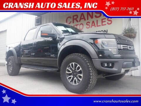 2013 Ford F-150 for sale at CRANSH AUTO SALES, INC in Arlington TX