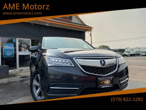 2015 Acura MDX for sale at AME Motorz in Wilkes Barre PA