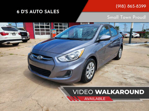 2017 Hyundai Accent for sale at 6 D's Auto Sales in Mannford OK