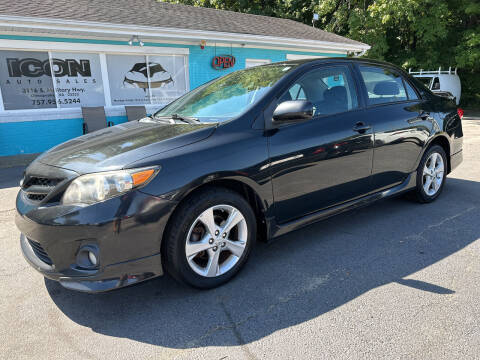 2011 Toyota Corolla for sale at ICON AUTO SALES in Chesapeake VA