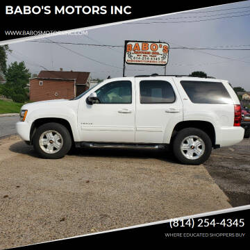 2011 Chevrolet Tahoe for sale at BABO'S MOTORS INC in Johnstown PA