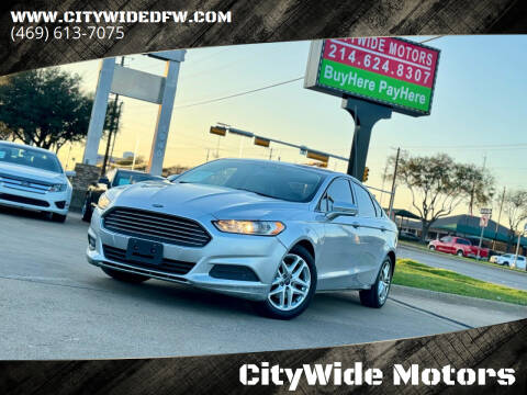 2016 Ford Fusion for sale at CityWide Motors in Garland TX