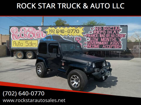 2000 Jeep Wrangler for sale at ROCK STAR TRUCK & AUTO LLC in Las Vegas NV