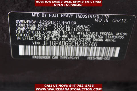 2012 Subaru Impreza 2.0i Premium