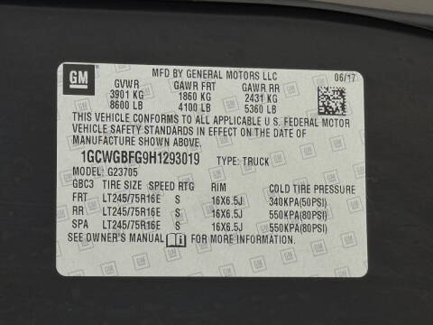 2017 Chevrolet Express 2500