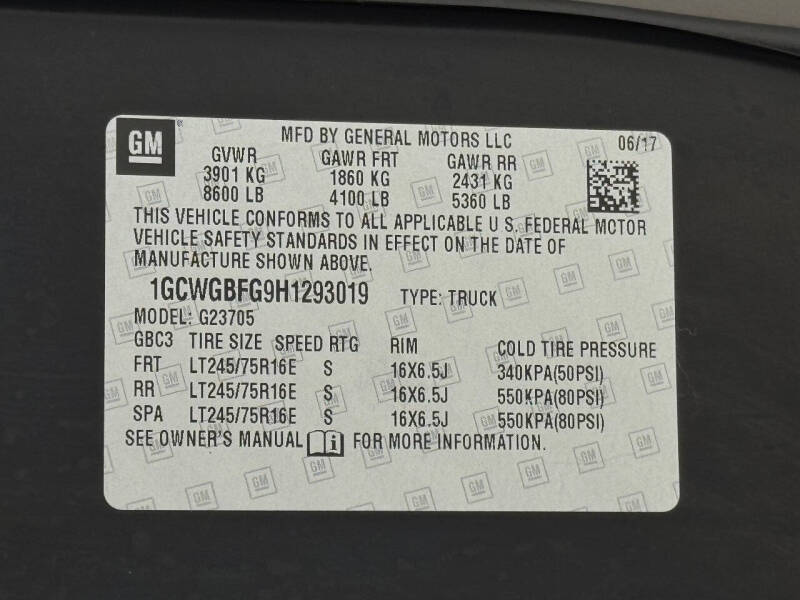 2017 Chevrolet Express 2500