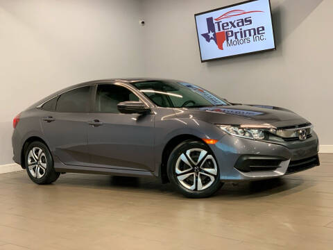 2017 Honda Civic for sale at Texas Prime Motors in Houston TX