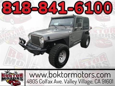 2001 Jeep Wrangler for sale at Boktor Motors in North Hollywood CA