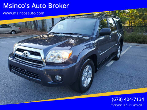 2008 Toyota 4Runner for sale at Msinco's Auto Broker in Snellville GA