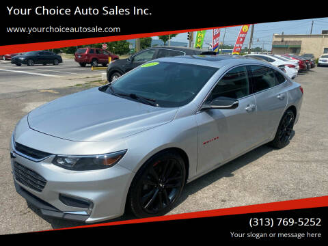 2018 Chevrolet Malibu for sale at Your Choice Auto Sales Inc. in Dearborn MI
