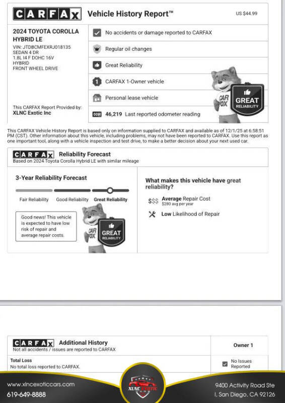 2024 Toyota Corolla Hybrid