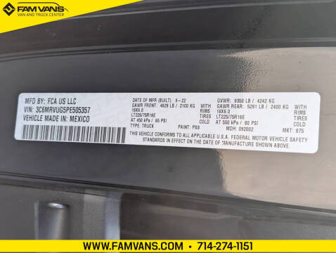 2023 RAM ProMaster 3500 159 WB