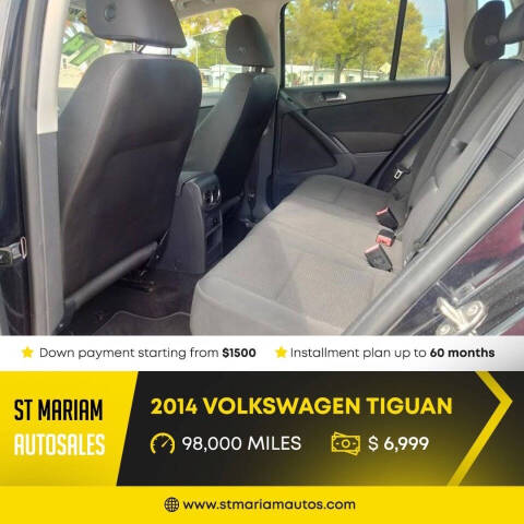 2014 Volkswagen Tiguan for sale at st mariam auto sales . inc in Saint Petersburg, FL