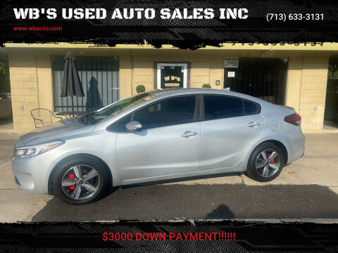 2018 Kia Forte for sale at WB'S USED AUTO SALES INC in Houston TX