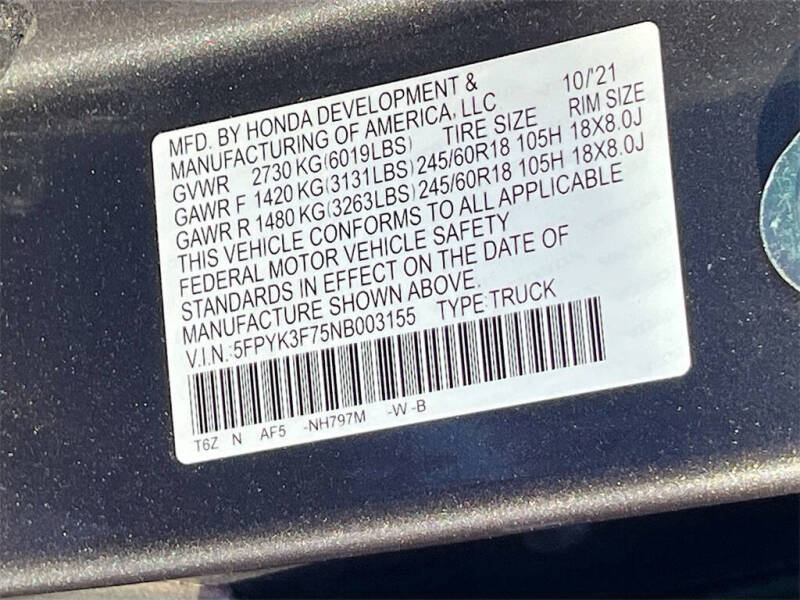 2022 Honda Ridgeline RTL-E