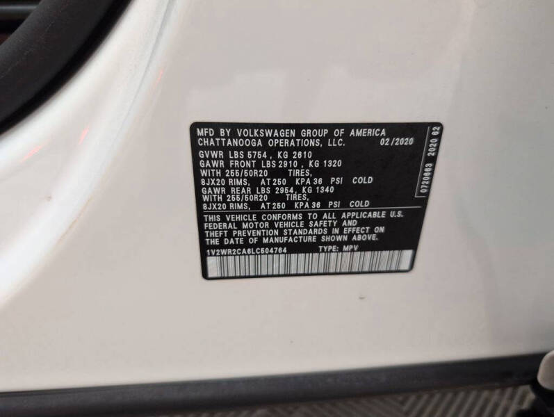 2020 Volkswagen Atlas V6 SE