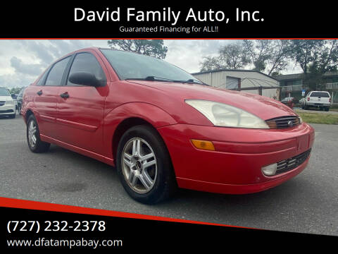 2001 Ford Focus for sale at David Family Auto, Inc. in New Port Richey FL