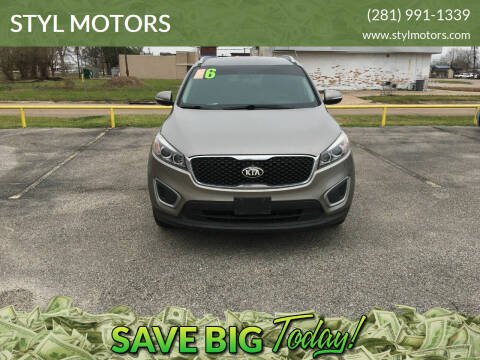 2016 Kia Sorento for sale at STYL MOTORS in Pasadena TX