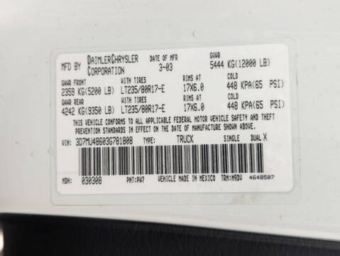 2003 Dodge Ram 3500 SLT