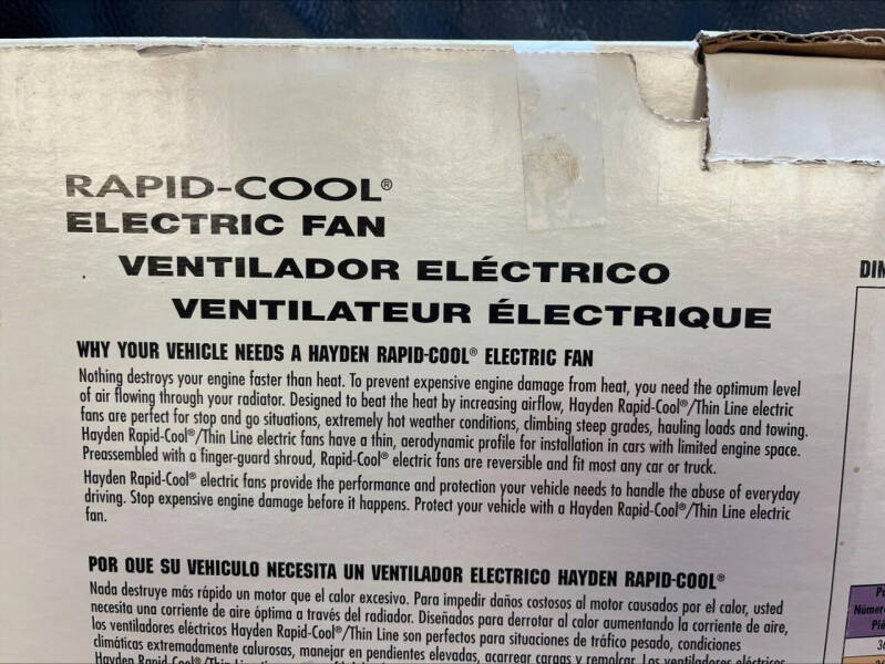 RAPID ENGINE COOLING FAN RAPID ENGINE COOLING FAN