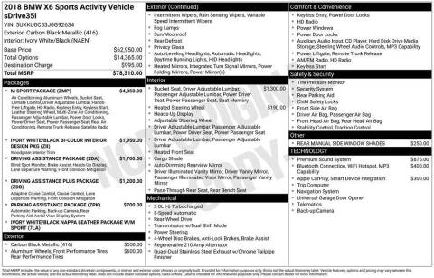 2018 BMW X6 sDrive35i