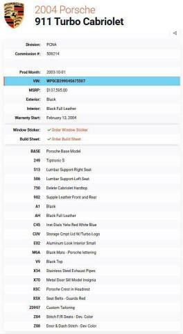 2004 Porsche 911 Turbo