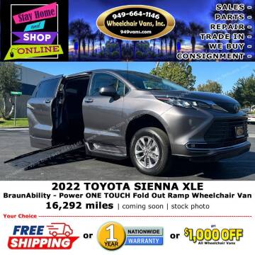 2022 Toyota Sienna for sale at Wheelchair Vans Inc in Laguna Hills CA
