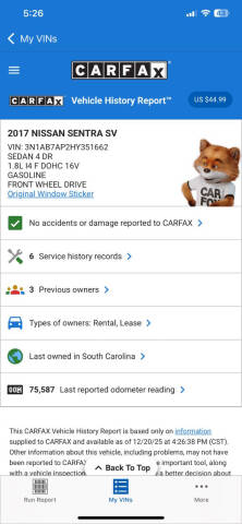 2017 Nissan Sentra SV