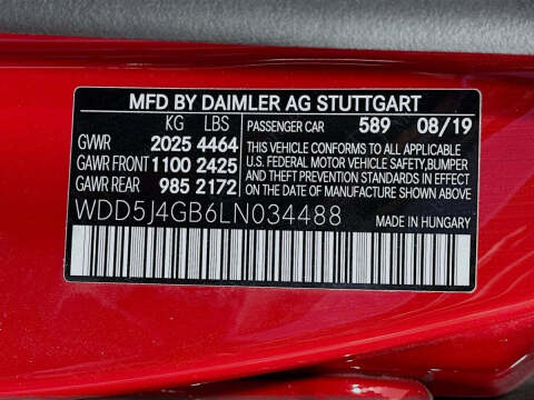 2020 Mercedes-Benz CLA CLA 250