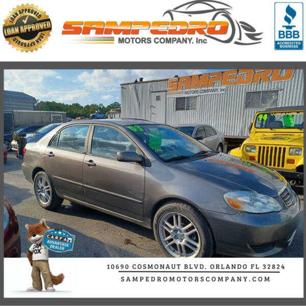 2003 Toyota Corolla for sale at SAMPEDRO MOTORS COMPANY INC in Orlando FL