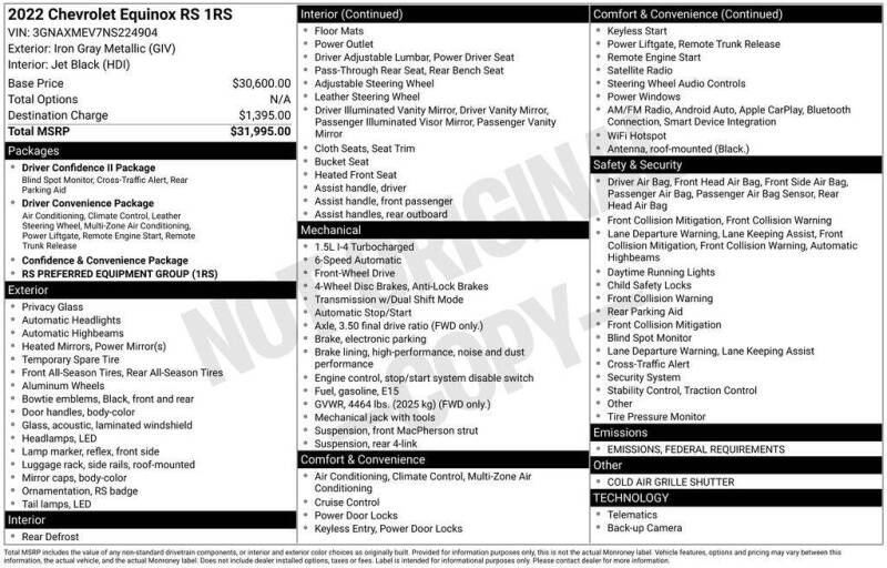 2022 Chevrolet Equinox RS