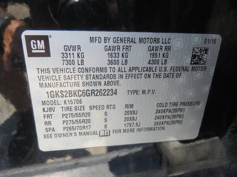 2016 GMC Yukon SLT