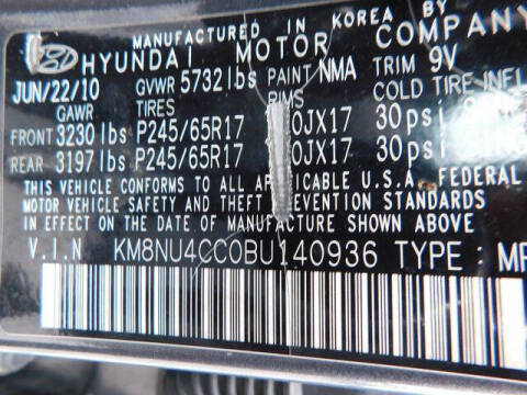 2011 Hyundai Veracruz GLS