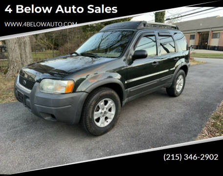 2004 Ford Escape for sale at 4 Below Auto Sales in Willow Grove PA