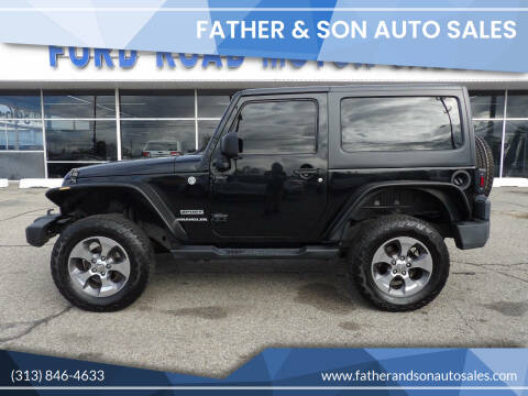 2015 Jeep Wrangler for sale at Father & Son Auto Sales in Dearborn MI