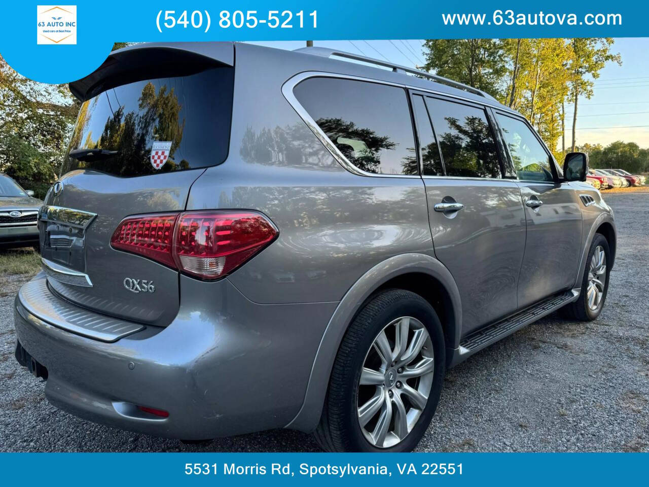 2013 INFINITI QX56 for sale at 63 Auto Inc in Spotsylvania, VA