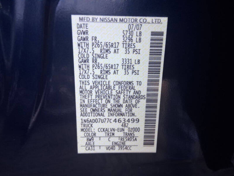 2007 Nissan Frontier LE