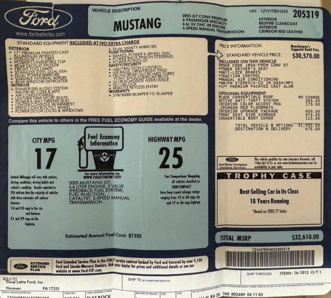 2005 Ford Mustang