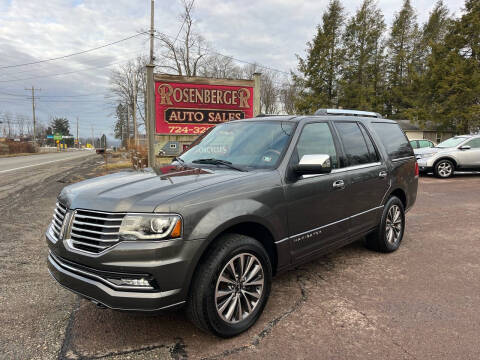 2016 Lincoln Navigator for sale at Rosenberger Auto Sales LLC in Markleysburg PA