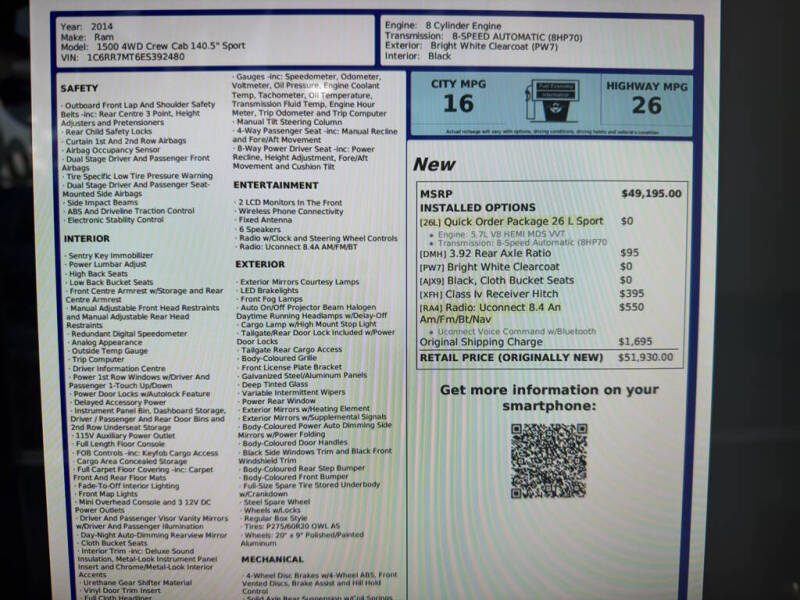 2014 RAM 1500 Sport